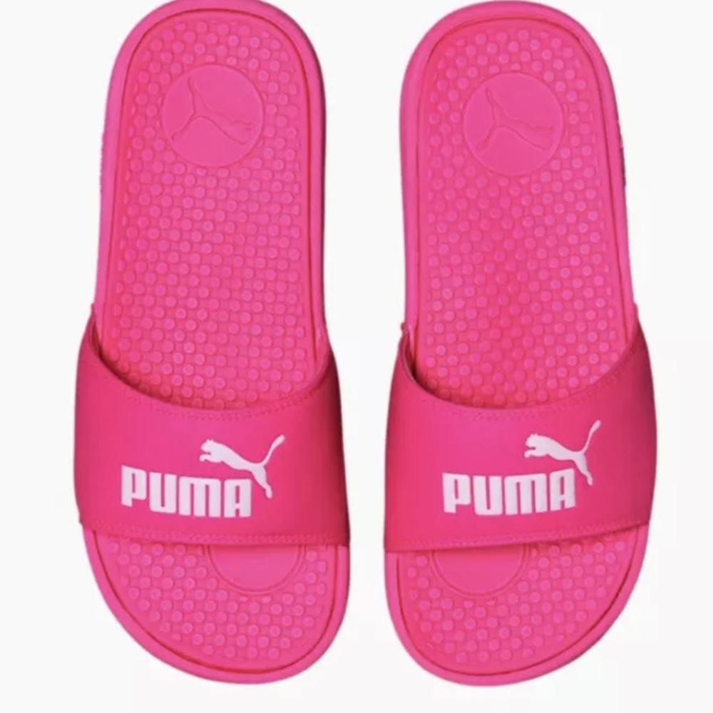 PUMA Cool Cat Women’s Slides Pink & White,US Size7